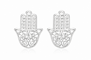 Brinco Hamsa de Prata 925