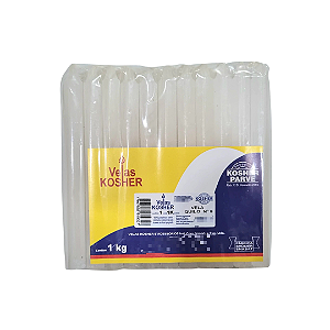 KIt Velas Kosher para Shabat e Yom Tov - Branca - N°9 - 1 Kg