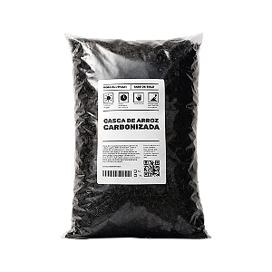 Casca de arroz carbonizada