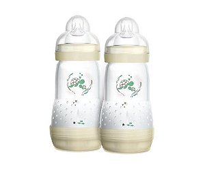 Kit 2 Mamadeira MAM Easy Start (Bege Neutra) 260ml - Anti-cólica e Auto-esterilizável