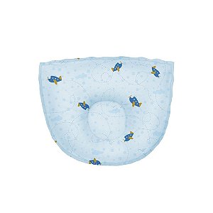 Travesseiro Cabeça Chata Plagiocefalia Anatômico Estampado Azul Avião (20cm x 17cm) - Papi