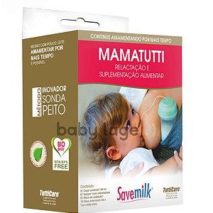 KIT Relactador Mamatutti c/ frasco e sonda para relactação na amamentação - Save Milk