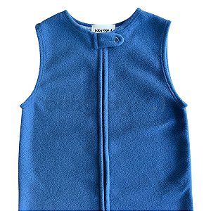 Saco Saquinho de Dormir Bebê (Sleep Bag) Cobertor de Vestir Soft (Azul) Tam. P