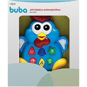Brinquedo Educativo Musical Luzes Som Galinha Azul Animais Divertidos Buba - Cód. 0010