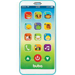 Baby Phone Telefone Celular Brinquedo Musical e Educativo para bebês e crianças (Azul) Buba - Cód. 6841