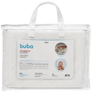 Travesseiro Viscoelástico Anatômico Confortável Infantil Bebê (Branco) Buba - Cód. 16152