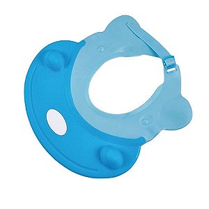 Viseira Chapéu Protetor dos olhos bebê no banho chuveiro Ajustável (Azul) Kababy - Cód. 22050A