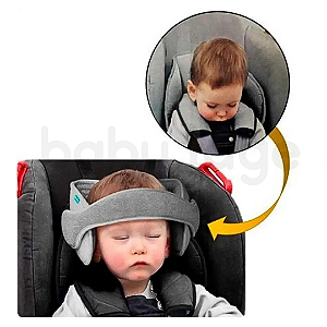 Suporte apoio para segurar a cabeça do bebê na cadeirinha carro infantil (Cinza) Kababy - Cód. 16606C