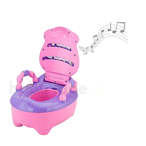 Troninho Penico Infantil Musical Fazendinha (Rosa) - Prime Baby