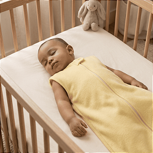 Saco Saquinho de Dormir Bebê (Sleep Bag) Cobertor de Vestir Soft (Amarelo) Tam. P