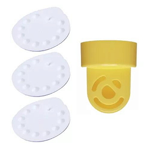 Kit 1 válvula e 3 membranas para bombinha extrator de leite materno Medela