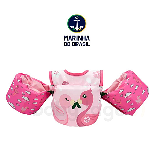Boia Colete Salva-Vidas Infantil Bebê Criança Homologado pela Náutica (Flamingo)