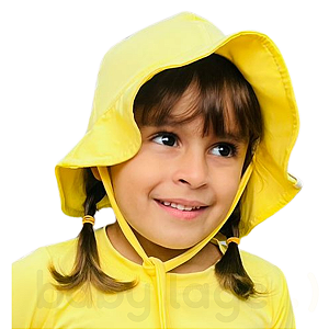 Chapéu de praia piscina proteção uv infantil bebê (Amarelo)