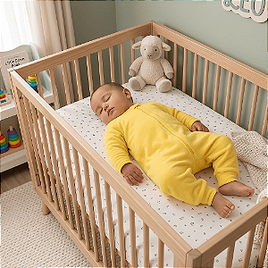 Saco de Dormir Bebê Soft com Manga e Pé Amarelo Tam. G