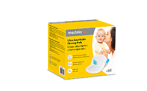 Absorvente Protetores para seios descartável Ultra Respiráveis Medela c/ 60 un