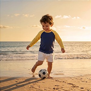 Camiseta UV Infantil Menino Mãe e Filho Manga Longa FPU 50+ Praia