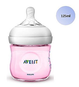 Mamadeira Avent Pétala Anticólica 125ml (Rosa) - SCF031/17 - Philips Avent