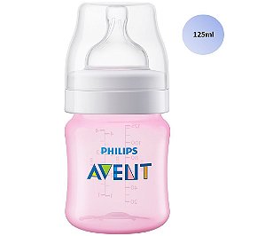 Mamadeira Avent Clássica Anticólica 125ml (Rosa) - SCF811/17 - Philips Avent