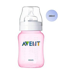 Mamadeira Avent Clássica Anticólica 260ml (Rosa) - SCF814/17 - Philips Avent