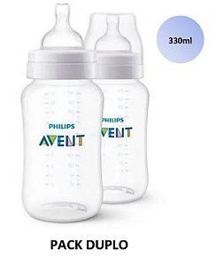 Mamadeira Avent Clássica Anticólica PACK DUPLO 330ml - SCF816/27 - Philips Avent