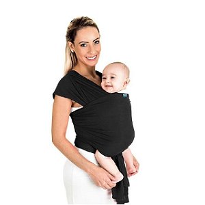 Sling wrap 100% algodão Sling para carregar bebê (preto) - Kababy