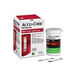 Tiras Accu-Chek Performa para Monitoramento de Glicemia - Caixa com 50 Tiras