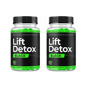 Lift Detox Black 60 Cápsulas - Kit com 2 Potes