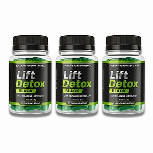 Lift Detox Black 60 Cápsulas - Kit com 3 Potes