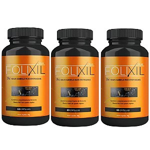 Folixil - Kit com 3 Frascos (180 cápsulas)