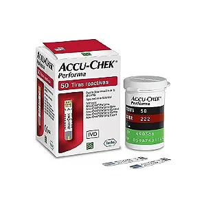 Tiras Accu-Chek Performa - Caixa com 50 Tiras para Glicemia