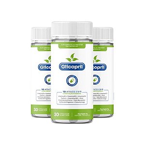 Glicopril - Kit com 3 Frascos (90 Cápsulas)