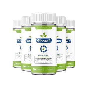 Glicopril - Kit com 5 Frascos (150 Cápsulas)