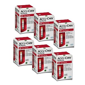 Tiras Accu Chek Performa - Kit Com 6 Caixas (300 Tiras)