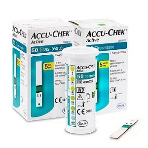 Tiras Accu Chek Active - Kit Com 2 Caixas (100 Tiras)