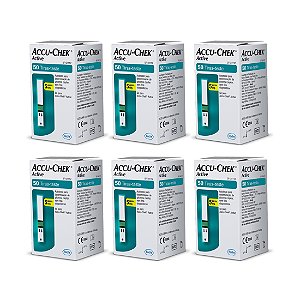 Tiras Accu Chek Active - Kit Com 6 Caixas (300 Tiras)