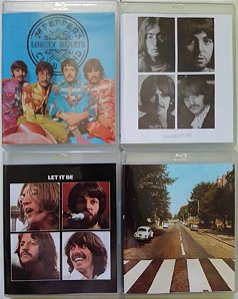 4 Blu-rays Audio Beatles: Sgt. Peppers, Branco, Abbey Road e Let It Be