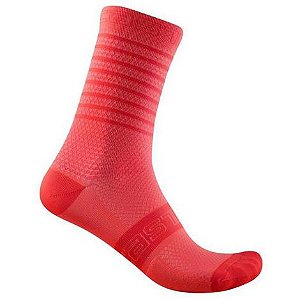 MEIAS CASTELLI WOMEN - SUPERLEGGERA W12 - BRILLIANT PINK/TAM L/XL