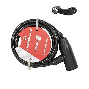 CADEADO ABSOLUTE 1,0MX6MM ESPIRAL, CHAVE, PTO