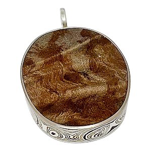 Pingente mokume madeira maple