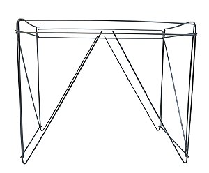 Suporte Pé Para Gaiolas E Viveiros ContreraPet Médio/Grande Zincada Prata
