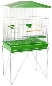 Viveiro Médio Duplex para Calopsita Bandeja Plástica Verde