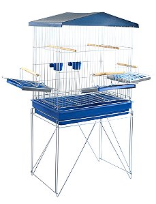 Viveiro Dobrável Triplex Calopsita Bandeja Azul