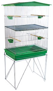 Viveiro Dobrável Grande Duplo Verde Teto Slim