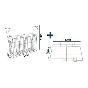 Cesto Aramado Universal Com Separador P/ Freezer Horizontal