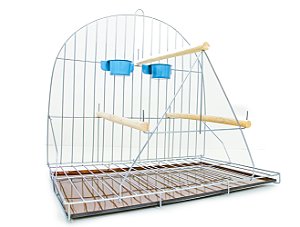 Poleiro Grande Dobravel Zincada Prata