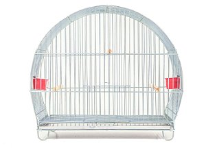 Gaiola Oval Para Canários N1 Contrera  Zincada Prata