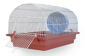 Gaiola Hamster N209 Peq. Zincada Prata Fundo Vermelho