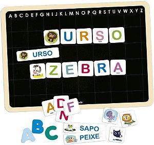 Alfabeto de Madeira MDF para Alfabetização Infantil - Brinquedos Educativos  e Pedagógicos - Gemini Jogos Criativos