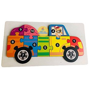 Quebra Cabeça Pedagógico Montessori Carro/carrinho Peças De