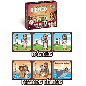 Jogo da Memória Bíblico 24 peças  Passagens Bíblicas  Apóstolos em MDF Brinquedo Educativo e Pedagógico